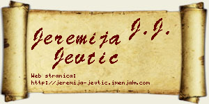 Jeremija Jevtić vizit kartica